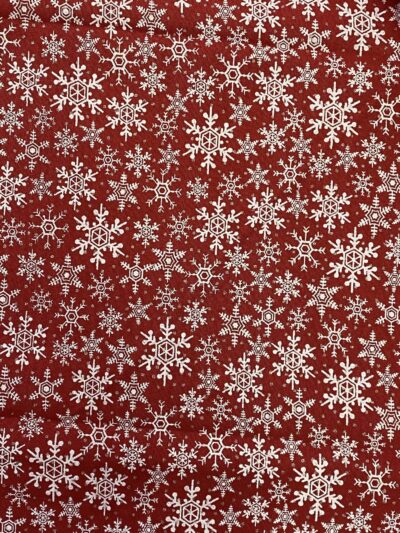 Snowflakes on red