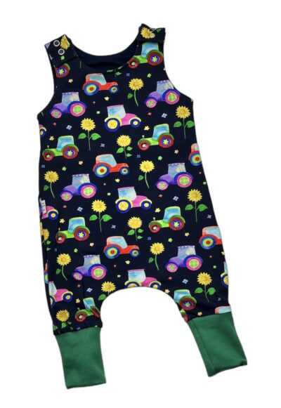 Navy Tractors Dribble Bib - Image 6
