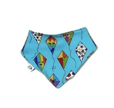 Lets go fly a kite turquoise Dribble Bib