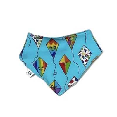 Lets go fly a kite turquoise Dribble Bib