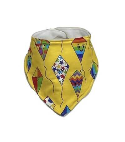 Lets go fly a kite turquoise Dribble Bib - Image 5
