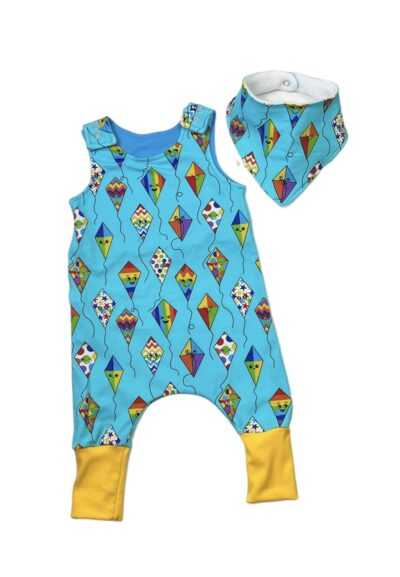 Lets go fly a kite turquoise Romper - Image 2