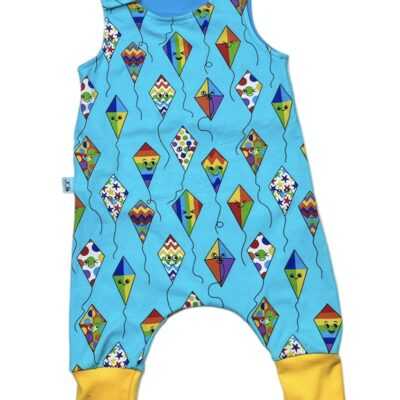 Lets go fly a kite turquoise Romper