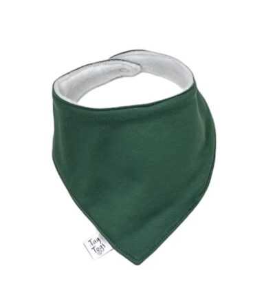 Plain Bottle Green Dribble Bib - Image 6