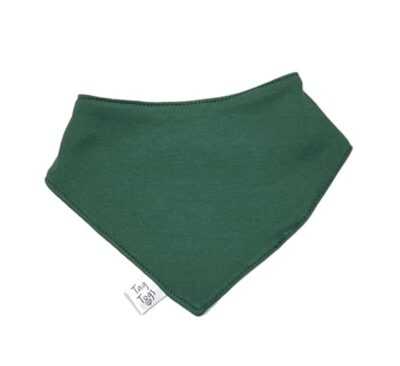 Plain Bottle Green Dribble Bib - Image 2