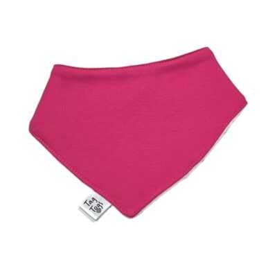Plain Cerise Pink Dribble Bib - Image 4