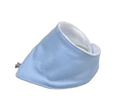 Plain Light Blue Dribble Bib - Image 4