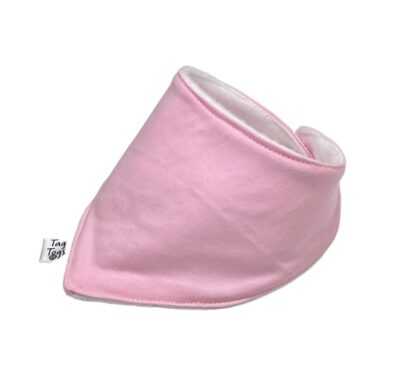 Plain Light Pink Dribble Bib - Image 4