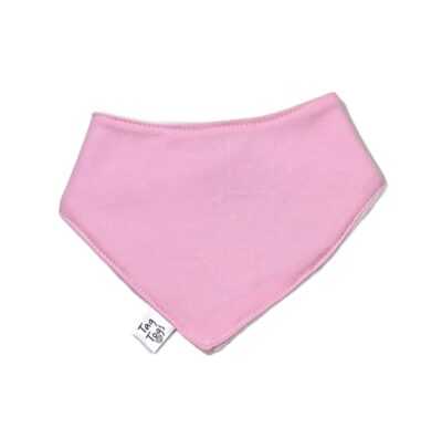 Plain Light Pink Dribble Bib - Image 2