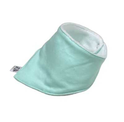 Plain Aqua Dribble Bib - Image 5