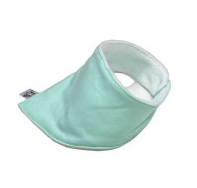 Plain Aqua Dribble Bib - Image 4
