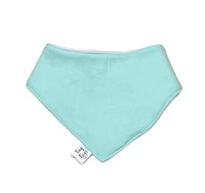 Plain Aqua Dribble Bib - Image 2