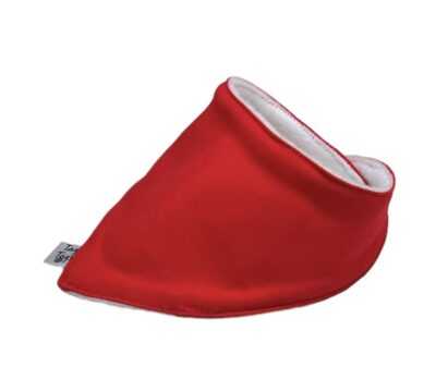 Plain Red Dribble Bib - Image 4