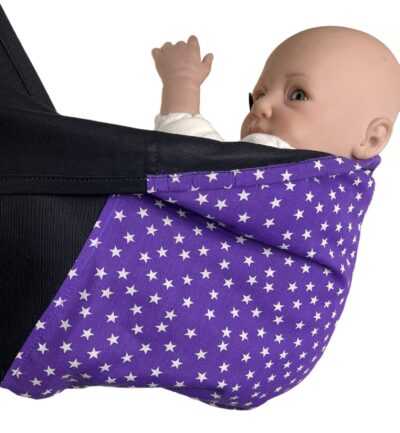 Purple stars pouch sling with accent panel - Image 4