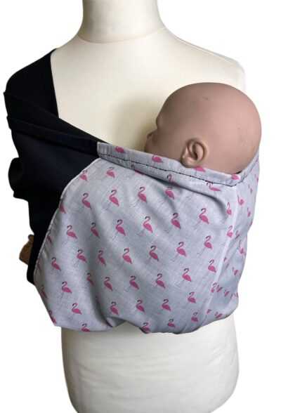 Flamingos pouch sling with accent panel - Image 4