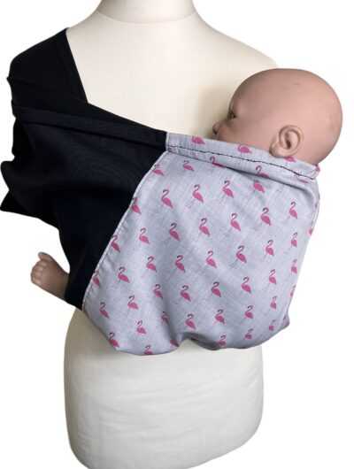 Flamingos pouch sling with accent panel - Image 3
