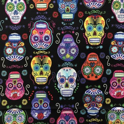 black sugar skulls accent panel mei tai pouch sling babywearing bag