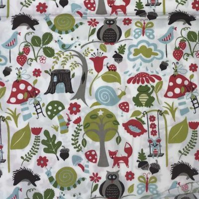 Woodland scene accent panel mei tai pouch sling babywearing bag